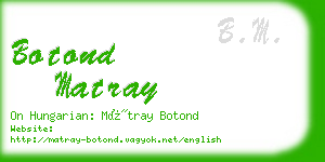 botond matray business card